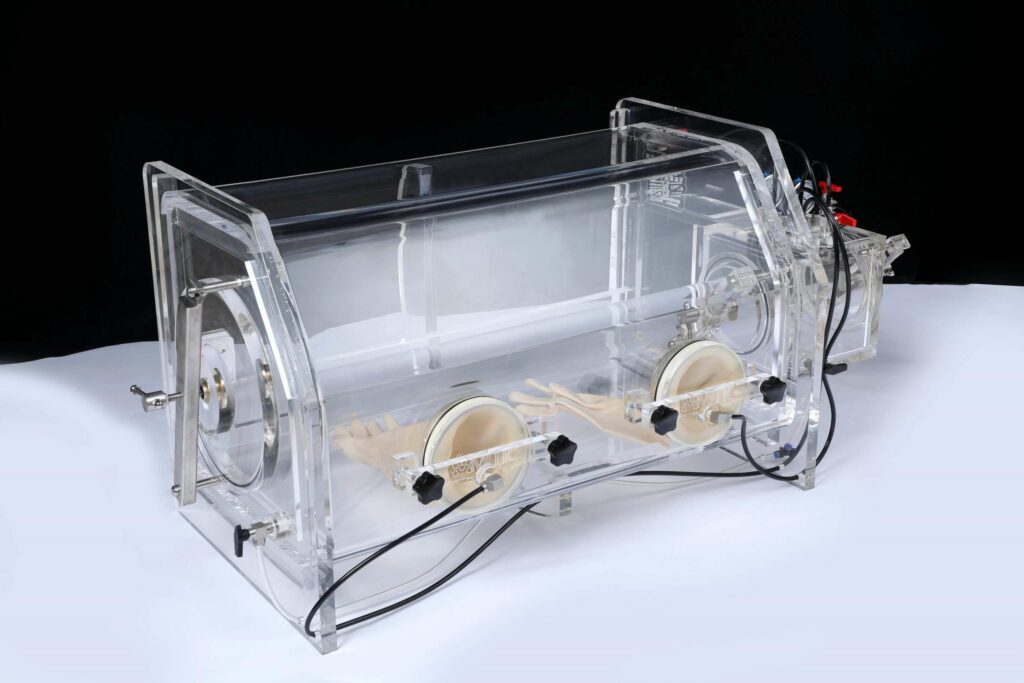 Acrylic vacuum glovebox